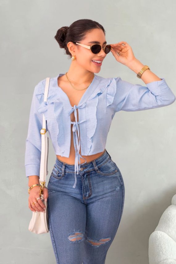 Camisera Francia Celeste