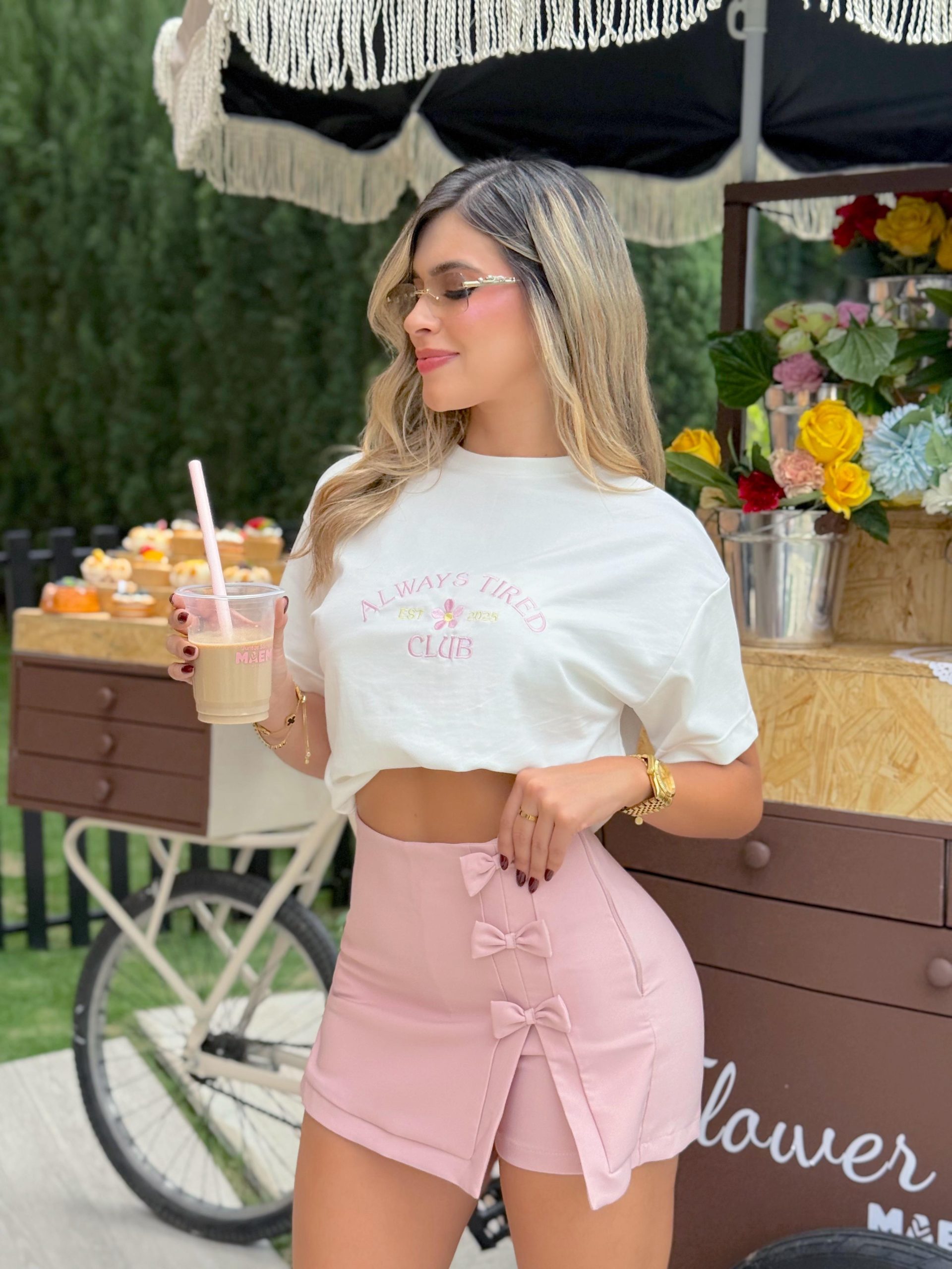 Falda short Dalila Rosa