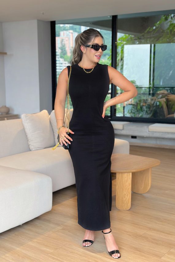 Vestido Largo Marena Negro